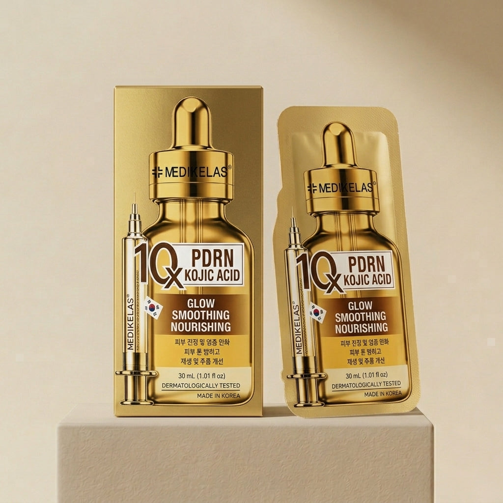 +MEDIKELAS 10x PDRN KOJIC ACID GLOW SMOOTHING NOURISHING 30 ml
